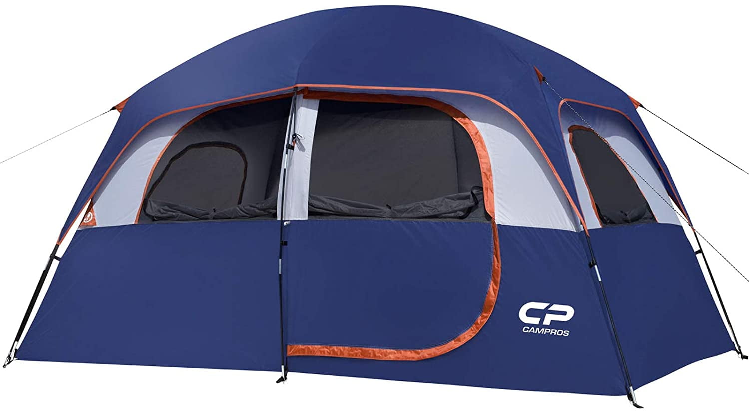 CAMPROS 6 Person Camping Tent, Easy Set up Waterproof Dome Tents Double  Layer, Blue