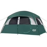 CAMPROS 6 Person Camping Tent Waterproof Windproof Family Tent, Double Layer, Portable with Carry Bag