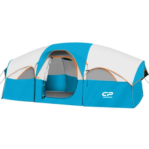 CAMPROS 8 Person Camping Tent Outdoor Weather Resistant Family Tent Divided Curtain for Separated Room