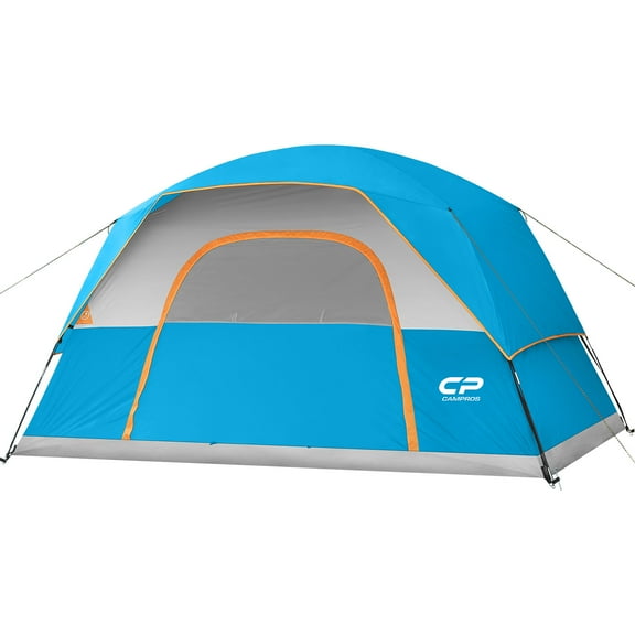 CAMPROS CP 4 Person Camping Tent, Easy Set up Waterproof Cabin Tent, Sky Blue