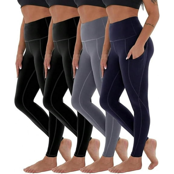 CAMPSNAIL 1 Pack Yoga Pants With Pockets Women - High Waist Tummy Control Soft Leggings Workout Gym