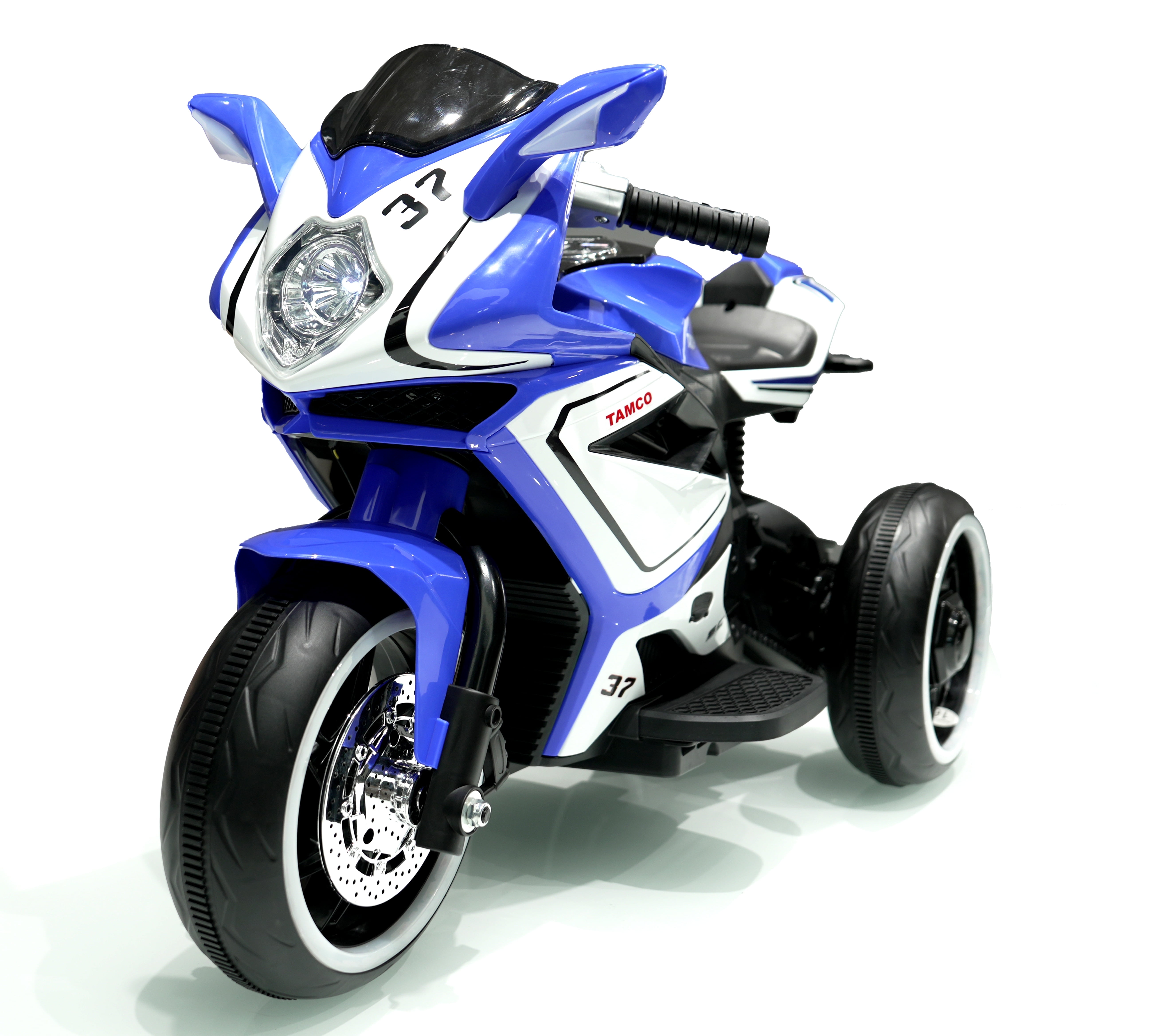 POVANLI 12V Kids Electric Motorcycle, Battery Power Ride on Motorcycle Toy with Slow Start, Power Display, Lighting Wheels, Bluetooth, USB, MP3, Early Education for Children Aged 3-4, Gift (Blue)
