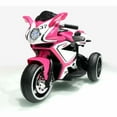 thumbnail image 1 of POVANLI  12V Kids Electric Motorcycle, Battery Power Ride on Motorcycle Toy with Slow Start, Power Display, Lighting Wheels, Bluetooth, USB, MP3, Early Education for Children Aged 3-4, Gift (Pink), 1 of 10