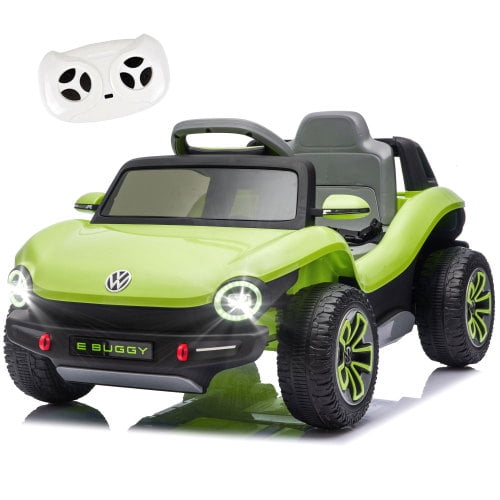 POVANLI  12V Kids Ride on Electric Truck Car W/Parents Control, Slow Start, Power Display, 2WD, Adjustable Volume, MP3, Bluetooth, USB, LED Lights, 66.14lbs Load for Children Aged 1-4, Gift (Green)