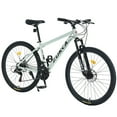 thumbnail image 1 of POVANLI  27.5 Inch Mountain Bike Adult Full Shimano 21 Speed Mountain Bike, Dual Disc Brake, Aluminum Frame Disc Brake, Front Suspension, Mountain biking for both men and women, Green (Gift), 1 of 6