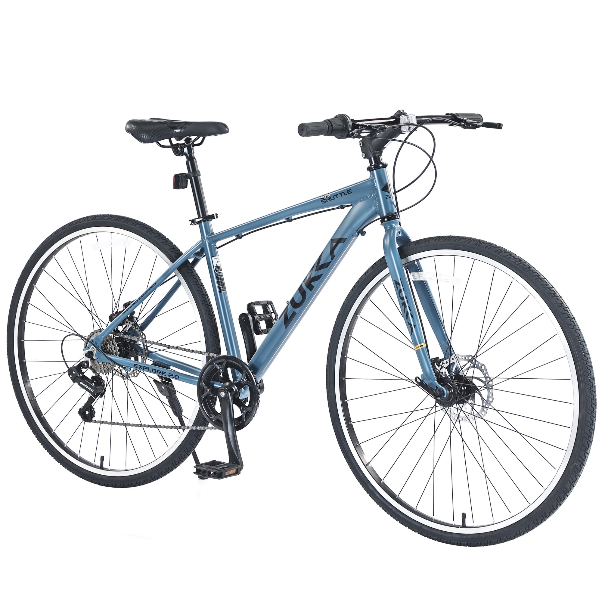 あさひ製WEEKEND アルミ 700C シマノ7速510mm BLUE クロス 700C Road Bike, Shimano 7 Speed Hybrid Bike with Aluminum
