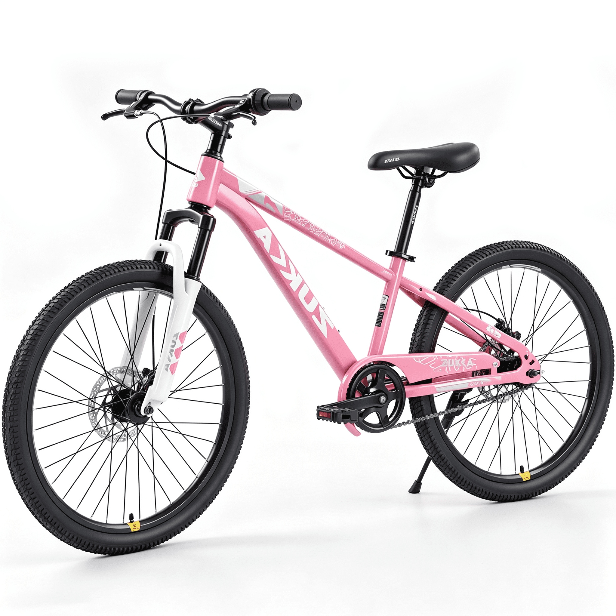 POVANLI  Mountain Bike,24 Inch MTB for 9-12 Yr, Blackish Green ( Pink)