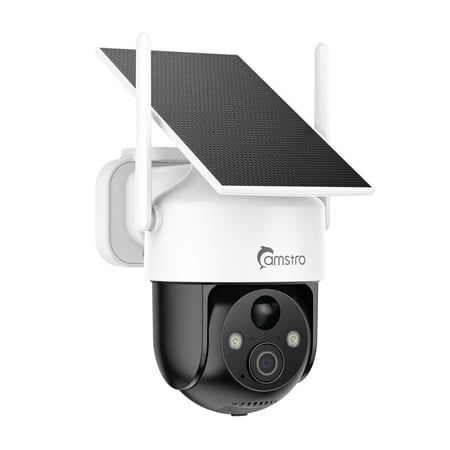 CAMSTRO 4G eSIM Security Camera 2K Ultra HD, Solar Powered & 9000mAh Battery, 360° Pan/Tilt, IP66 Waterproof, 7-Day Free Unlimited Data, Two-Way Audio & AI Detection