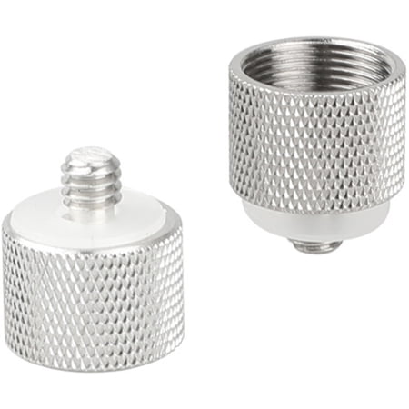 CAMVATE 1/4"-20 Male to 5/8"-27 Female Thread Adapter for Microphone Stand, 2-Pack