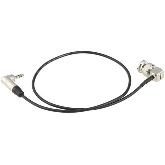 CAMVATE 18" Right-Angle BNC to 3.5mm Mini Jack Timecode Cable