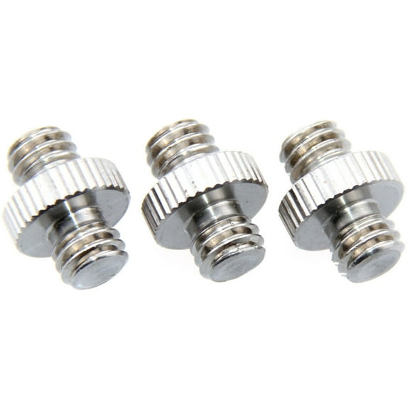 CAMVATE 3/8"-16 Male to 3/8"16 Male Thread Screw Adapter for DSLR Flash Tripod Light Stand, 3-Pack