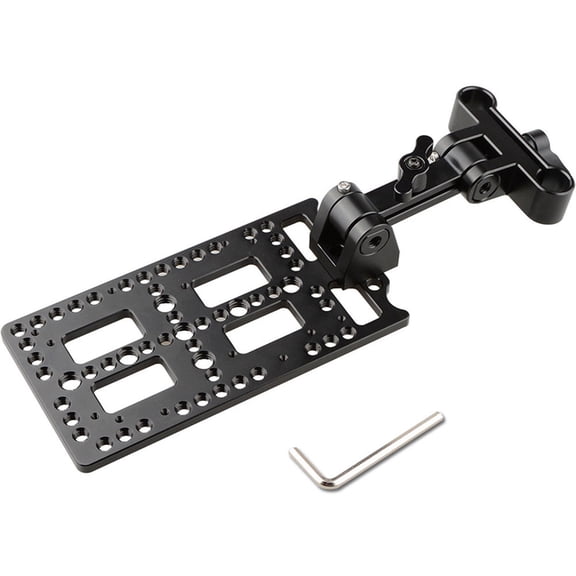 CAMVATE Adjustable Battery Support with Cheese Plate for 15mm Rod Railblock System