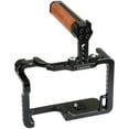 thumbnail image 1 of CAMVATE Camera Cage with Wood Top Handle and Two Shoe Mounts for Panasonic LUMIX GH5, 1 of 6