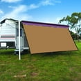 thumbnail image 1 of CAMWINGS RV Awning Privacy Screen Shade Panel Kit Sunblock Sunscreen Shade Panel Drop 10 x 14ft, Coffee, 1 of 7
