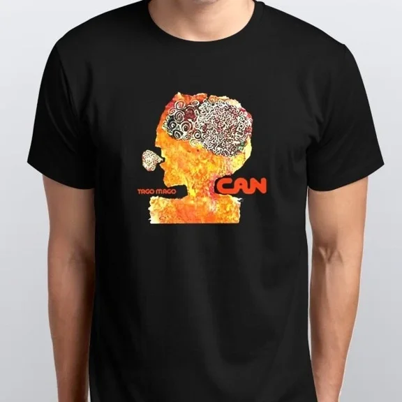 CAN ALBUM MUSIC GRAPHIC T-SHIRT TAGO MAGO S M L XL XXL 3 4 XL colours Black