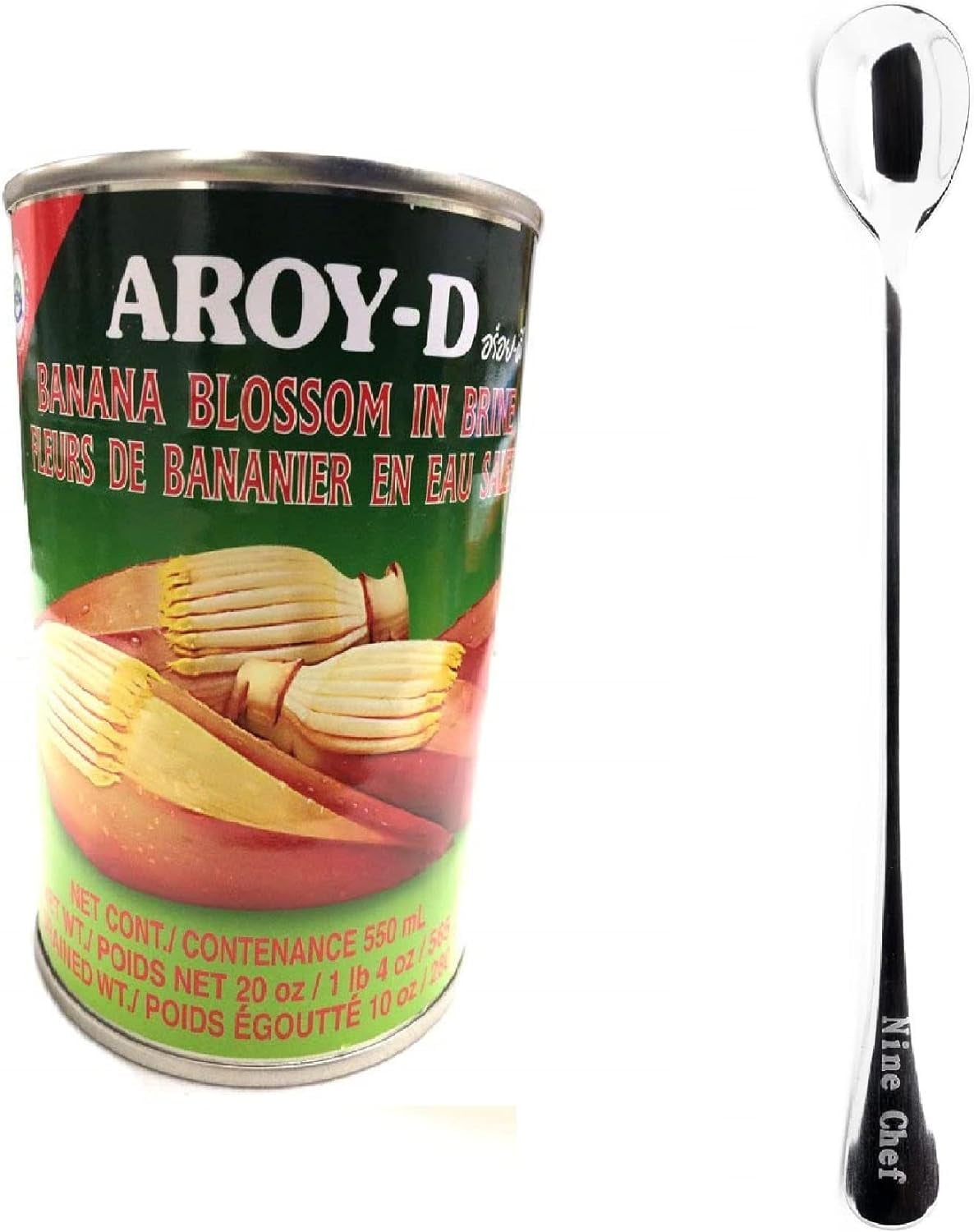 CAN + Long Handle Spoon (Banana Blossom in Syrup, 3 Pack)