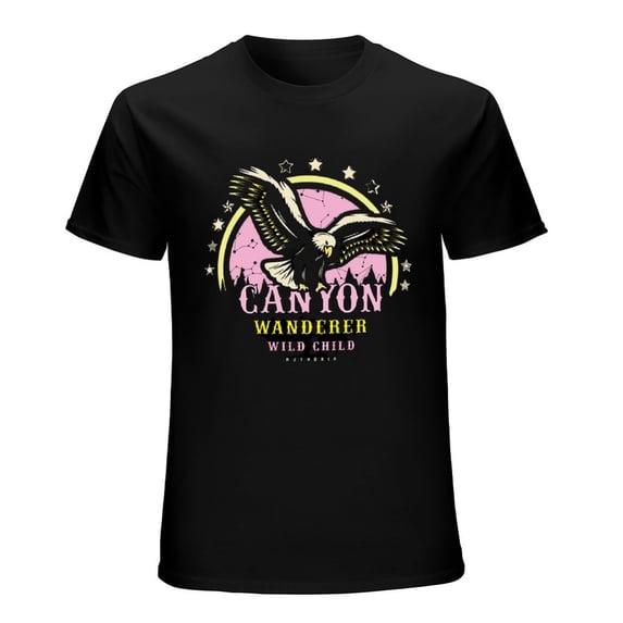 CAN YOU WANDERER Vintage T-shirt Mens Cotton Classic Crewneck Short Sleeve Tees Unisex Black XS