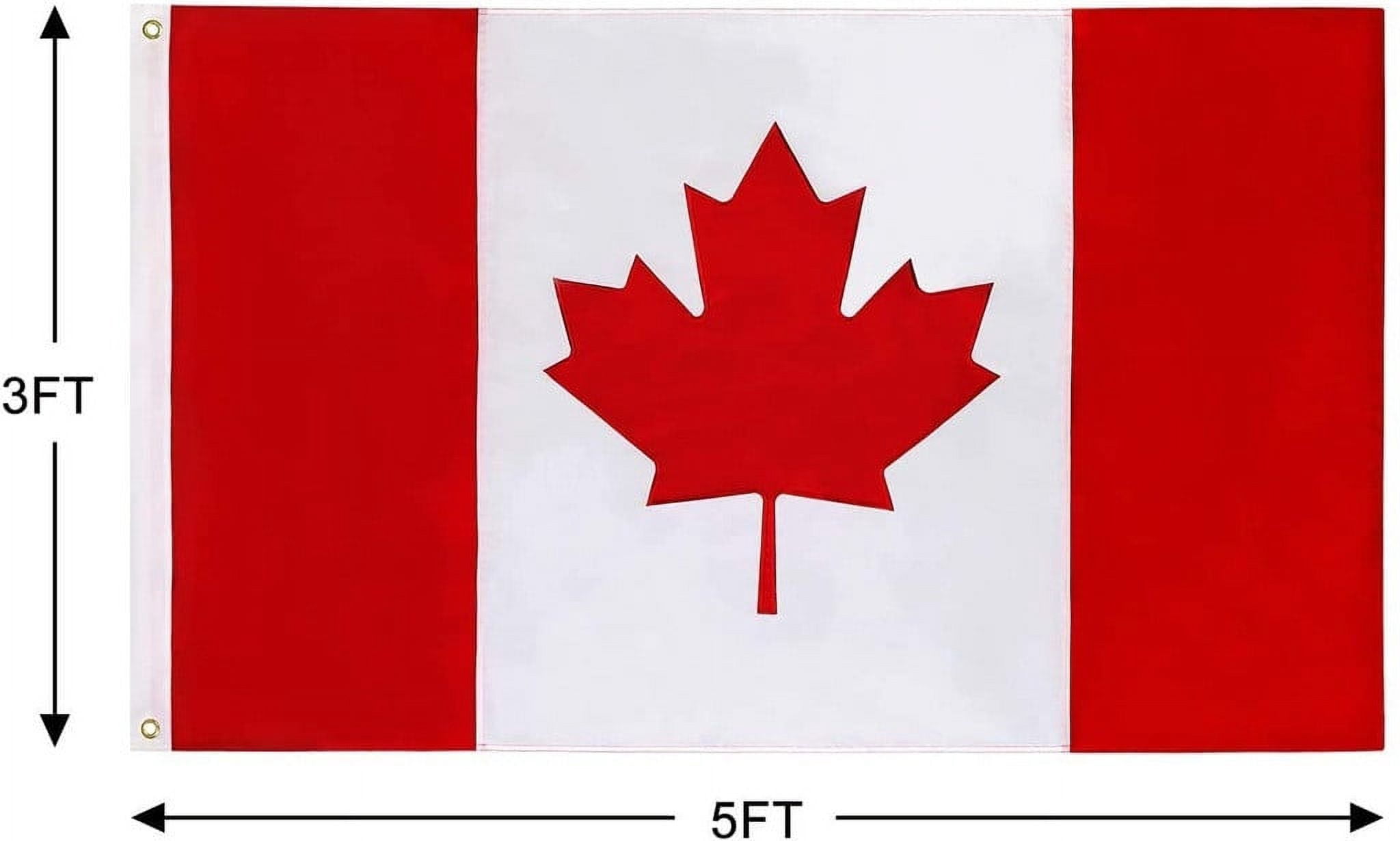 Bandiera Canada 5x3 Ft – Foglia D'acero, Poliestere Di Qualità, Bandiera Nazionale Canadese - 2