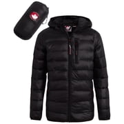 CANADA WEATHER GEAR Boys' Puffer Jacket - Lightweight Nylon Packable Winter Coat for Boys (8-20)
