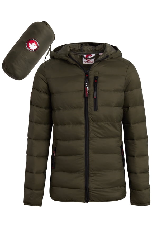 Boys' Puffer Jacket - Lightweight Nylon Packable Winter Coat for Boys (8-20)