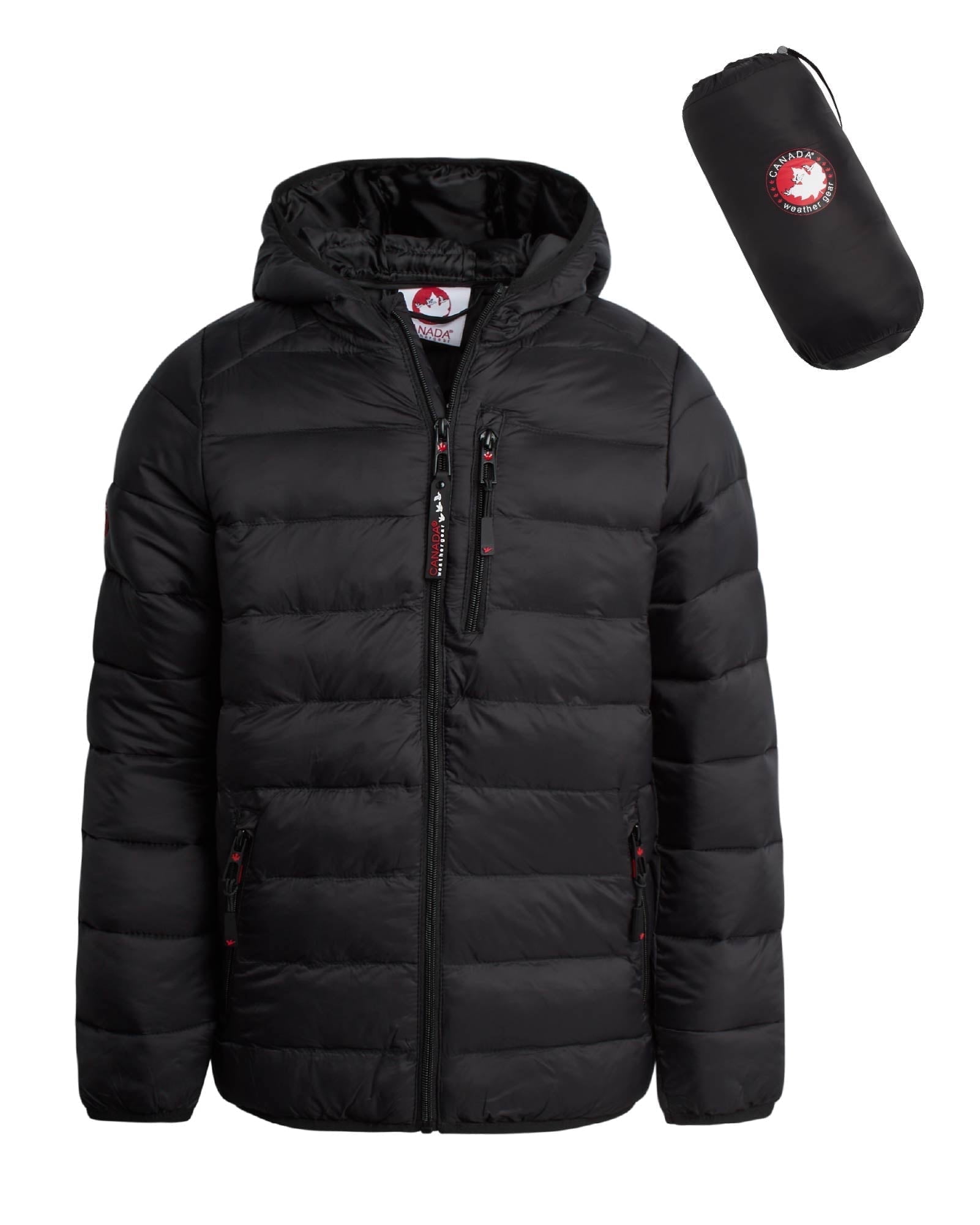 CANADA WEATHER GEAR Boys' Puffer Jacket - Lightweight Nylon Packable Winter Coat for Boys (8-20)