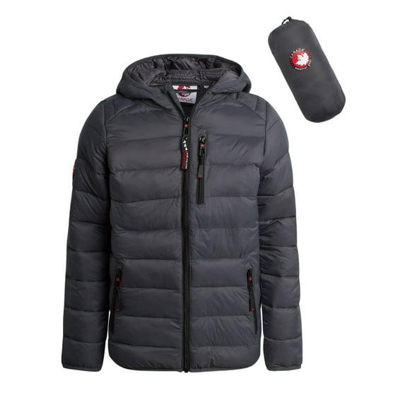 CANADA WEATHER GEAR Boys' Puffer Jacket - Lightweight Nylon Packable Winter Coat for Boys (8-20)