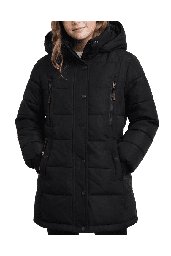 GEAR Girls’ Winter Coat – Stadium Length Quilted Puffer Parka Jacket (7-16)