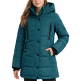 thumbnail image 1 of Canada Weather Gear Girls Winter Coat Stadium Length Quilted Puffer Parka Insulated Outerwear, 1 of 7