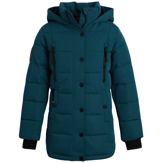 CANADA WEATHER GEAR Girls’ Winter Coat – Stadium Length Quilted Puffer Parka Jacket (7-16)