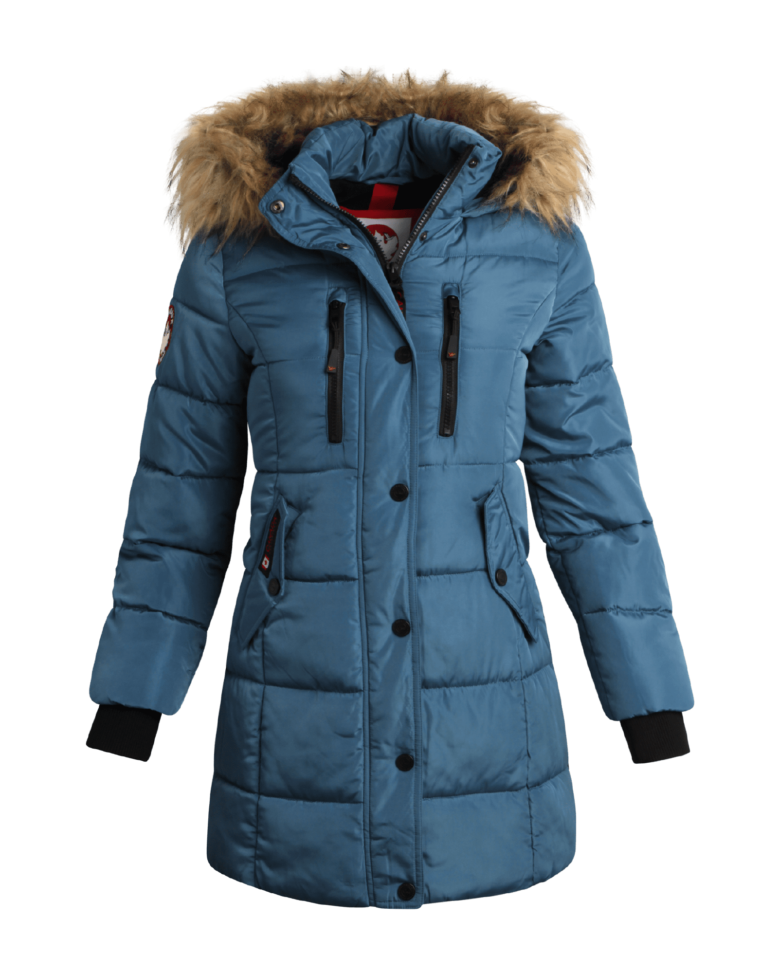 CANADA WEATHER GEAR Girls Winter Jacket - Long Length Quilted Bubble ...