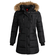 CANADA WEATHER GEAR Girls Winter Jacket - Long Length Quilted Bubble Puffer Parka (7-16)