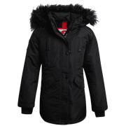 CANADA WEATHER GEAR Girls' Winter Jacket - Stadium Expedition Parka Coat, Faux Fur Trim Hood