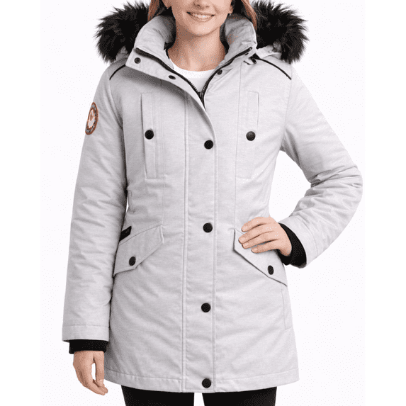 CANADA WEATHER GEAR Girls' Winter Jacket - Stadium Expedition Parka Coat, Faux Fur Trim Hood