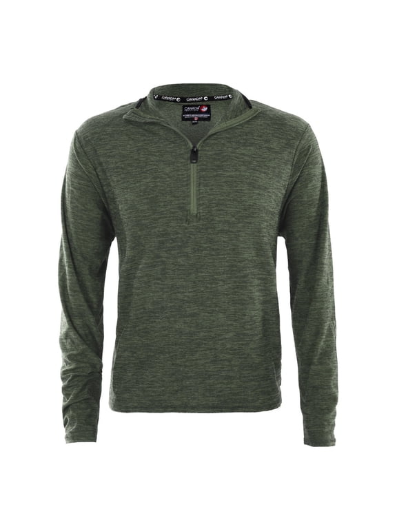 MEN'S SUPREME SOFT SPACE DYE 1/4 ZIP PULLOVER,SIZE 2XL,OLIVE
