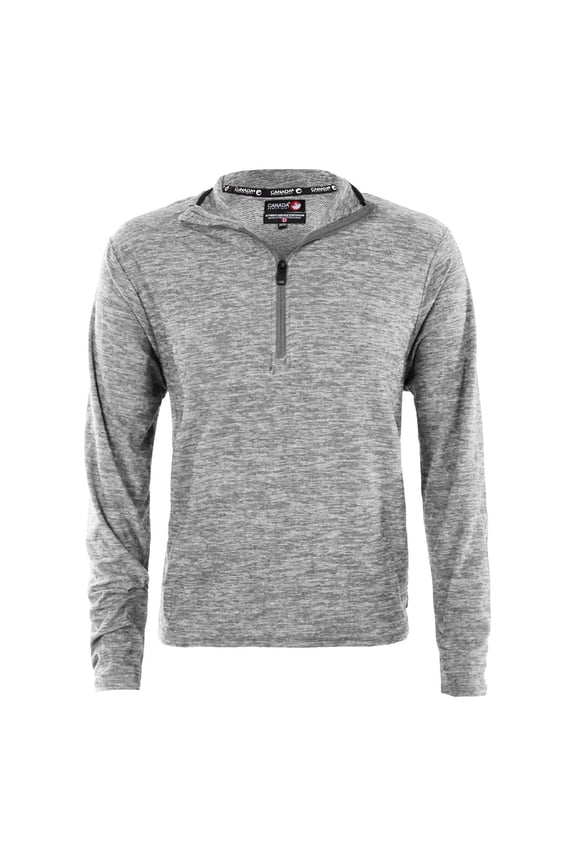 MEN'S SUPREME SOFT SPACE DYE 1/4 ZIP PULLOVER, SIZE XL, GRAY