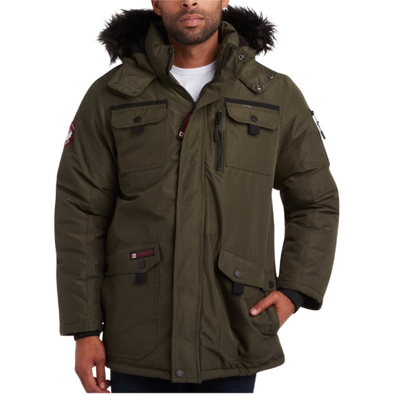 CANADA WEATHER GEAR Men's Parka Jacket - Heavyweight Ripstop Therma Foil Puffer Coat (M-5X)