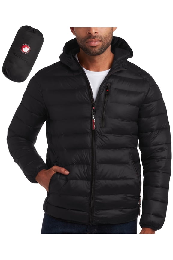 Men's Puffer Jacket - Lightweight Nylon Packable Winter Coat for Men (M-XXL)