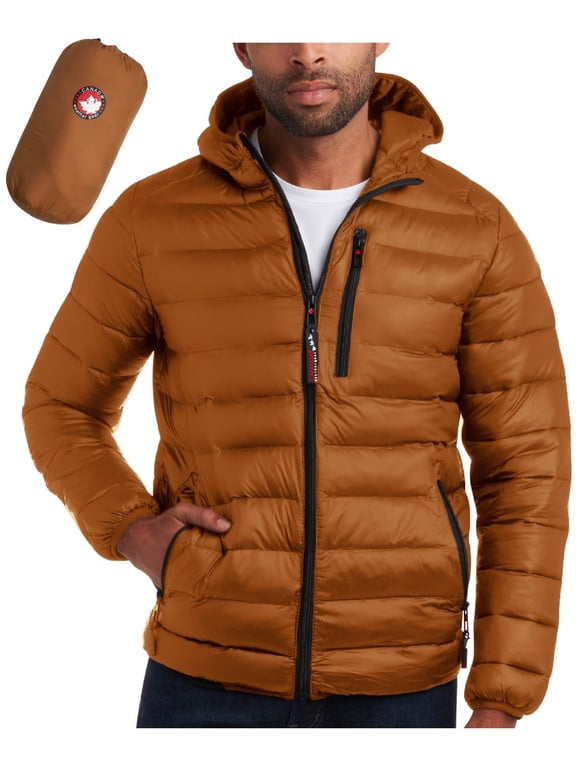 Men's Puffer Jacket - Lightweight Nylon Packable Winter Coat for Men (M-XXL)