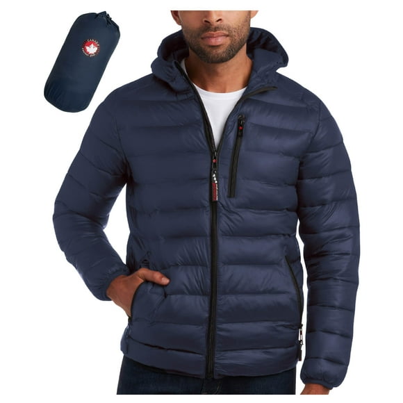 CANADA WEATHER GEAR Men's Puffer Jacket - Lightweight Nylon Packable Winter Coat for Men (M-XXL)