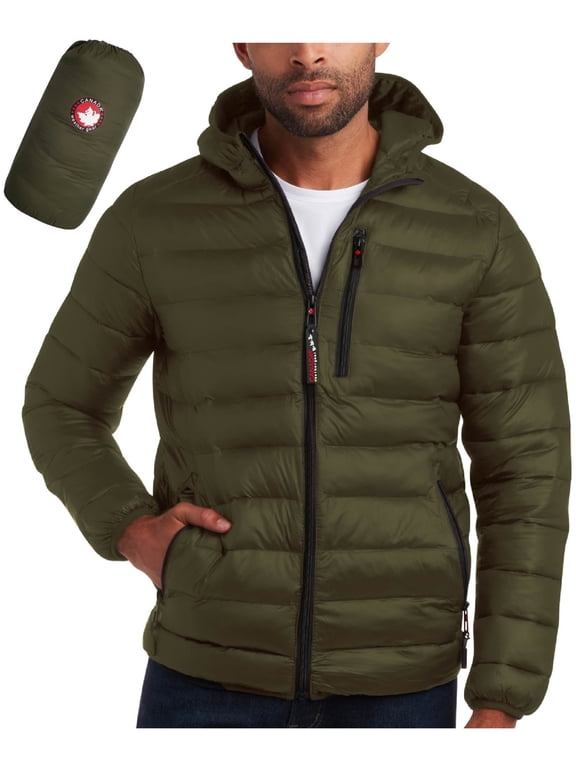 Men's Puffer Jacket - Lightweight Nylon Packable Winter Coat for Men (M-XXL)