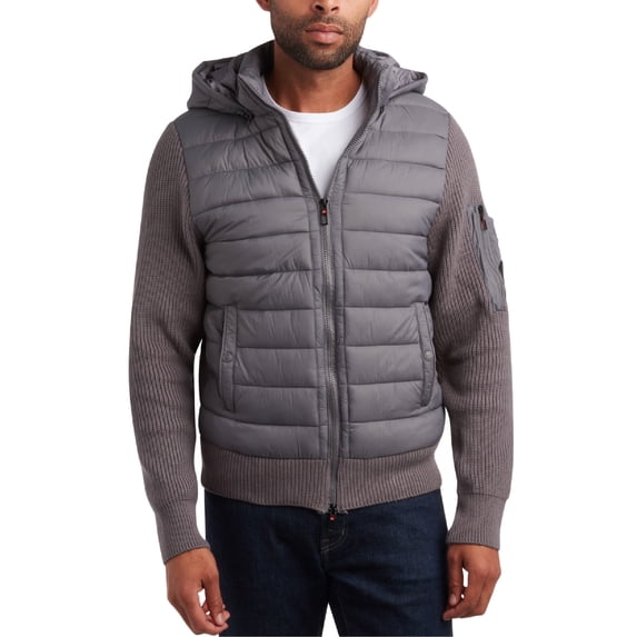 CANADA WEATHER GEAR Men's Sweater - Cozy Full Zip Up Hoodie Puffer Sweaters for Men (M-XXL)