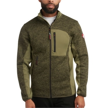 CANADA WEATHER GEAR Men's Sweater - Full Zip Up Techno Fleece Sweater- Outdoor Jackets for Men M-XXL