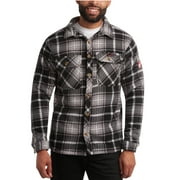CANADA WEATHER GEAR Men's Sweatshirt - Plaid Sherpa Lined Fleece Long Sleeve Shirt for Men (M-XXL)