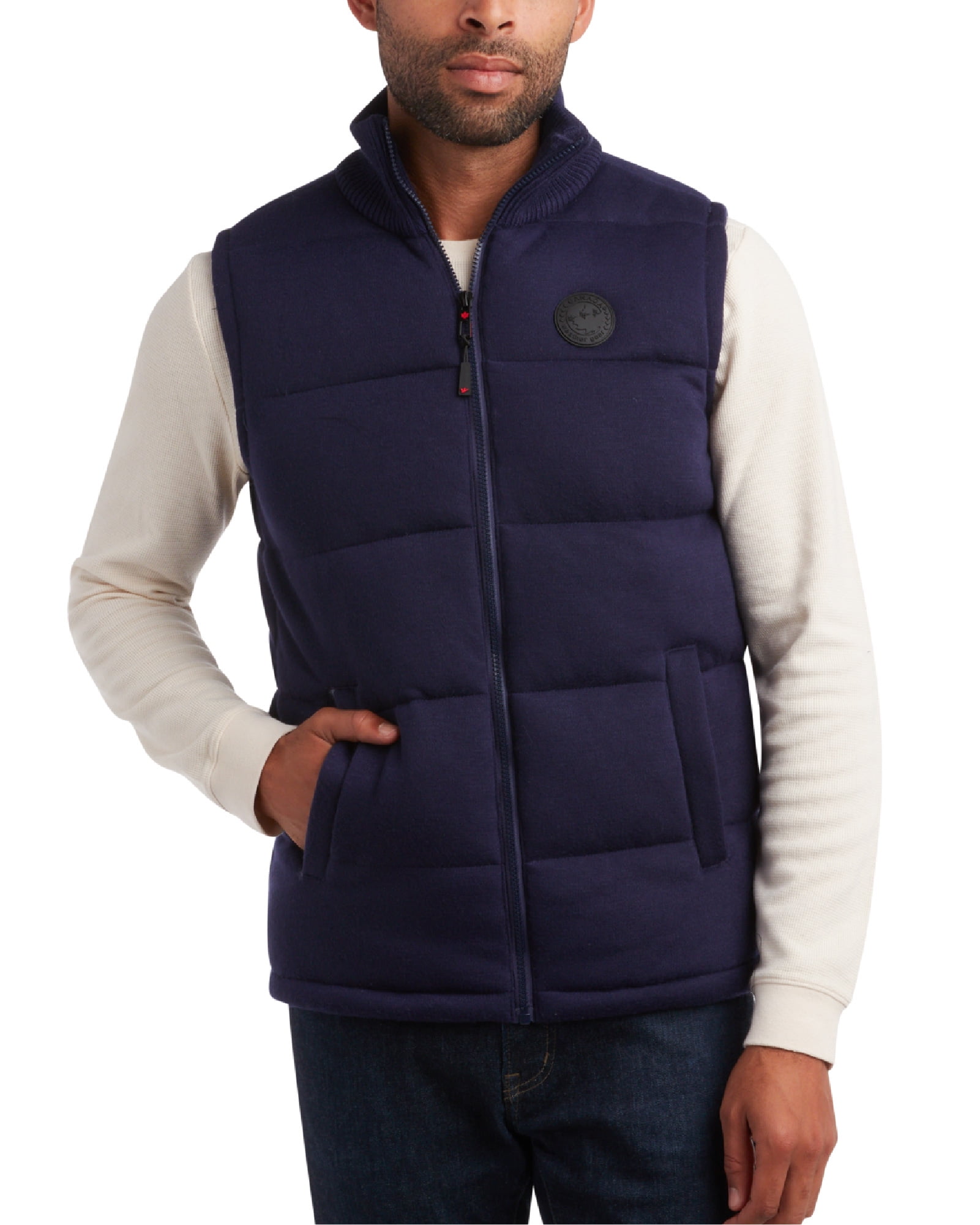 Preston | Men's Insulated Puffer Vest with Stand Collar and Zip Pockets