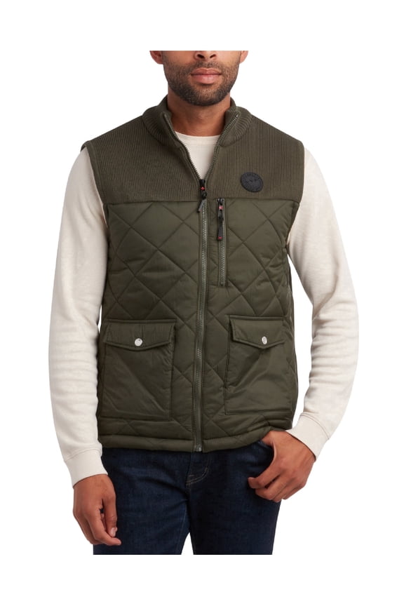 Men's Vest - Zip Up Sweater Yoke Front & Back Quilted Heated Vest for Men M-XXL