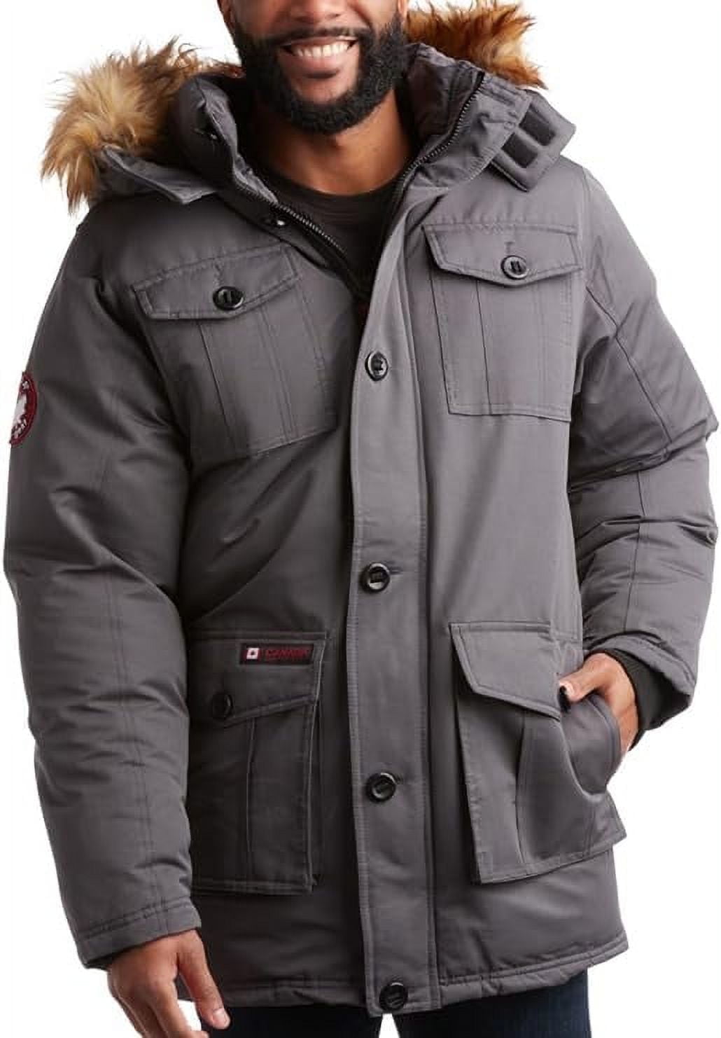 CANADA WEATHER GEAR Men's Winter Coat Heavyweight Teflon Canvas - Main Image