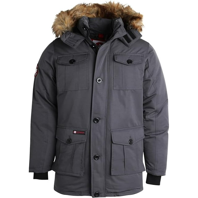 CANADA WEATHER GEAR Men's Winter Coat Heavyweight Teflon Canvas Parka