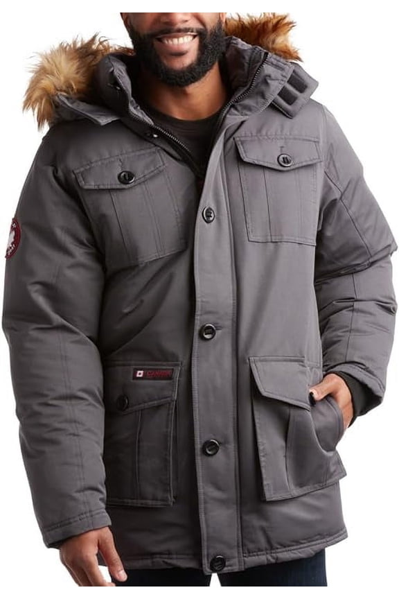 Men's Winter Coat - Heavyweight Teflon Canvas Parka Jacket (M-XXL)