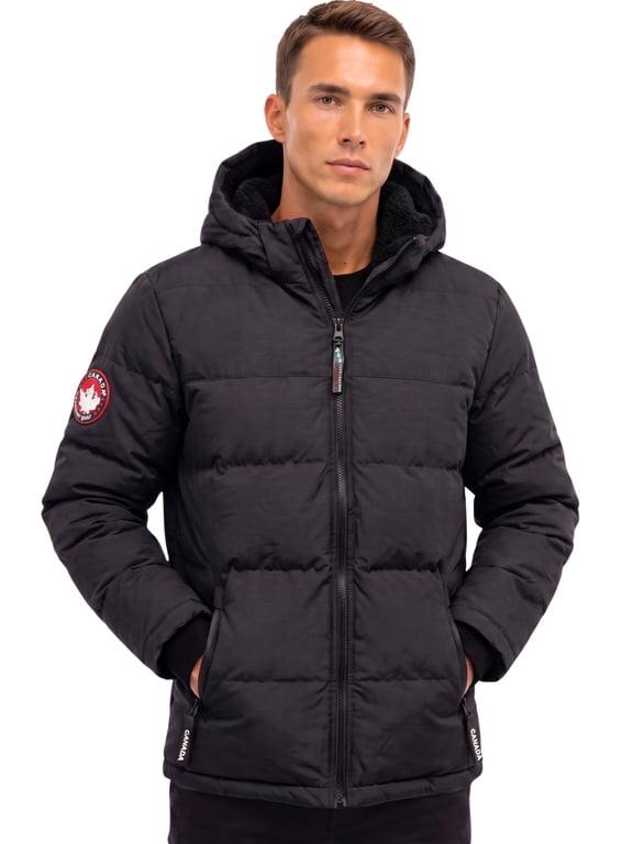 Mens Winter Coat - Heavyweight Sherpa Puffer Jacket