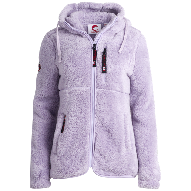 CANADA WEATHER GEAR Women’s Fleece Sweatshirt Jacket Full Zip Sherpa
